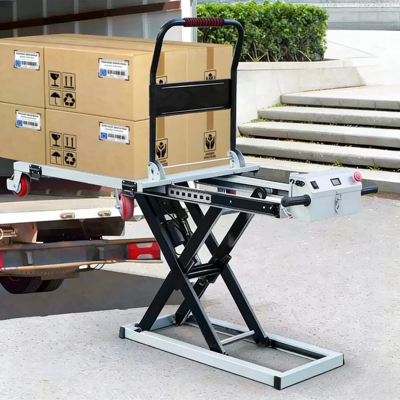 Push Heavy Duty Mold Roll Tire Lifting Gas Cylinder Hand Trolley Hydraulic Four Wheel Stainless Steel Platform Electric Dolly