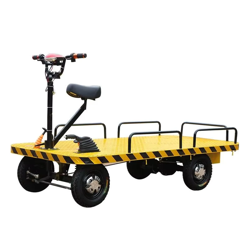 Quality Foldable Push Cart Electric Trolley Flatbed 4 Wheel Hand Carts & Trolleys for Farm