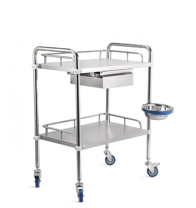R01 R02 R03 Custom Size Stainless Steel Medical Treatment Cart Hospital Utility Trolley Healthcare Equipment Clinic