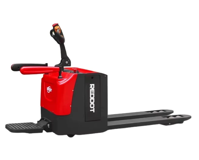 REDDOT CE Pallet Truck 2.5 Ton 2 Ton 3 Ton Standing Type Electric Hand Pallet Truck Jack with Platform and Rotating Handle