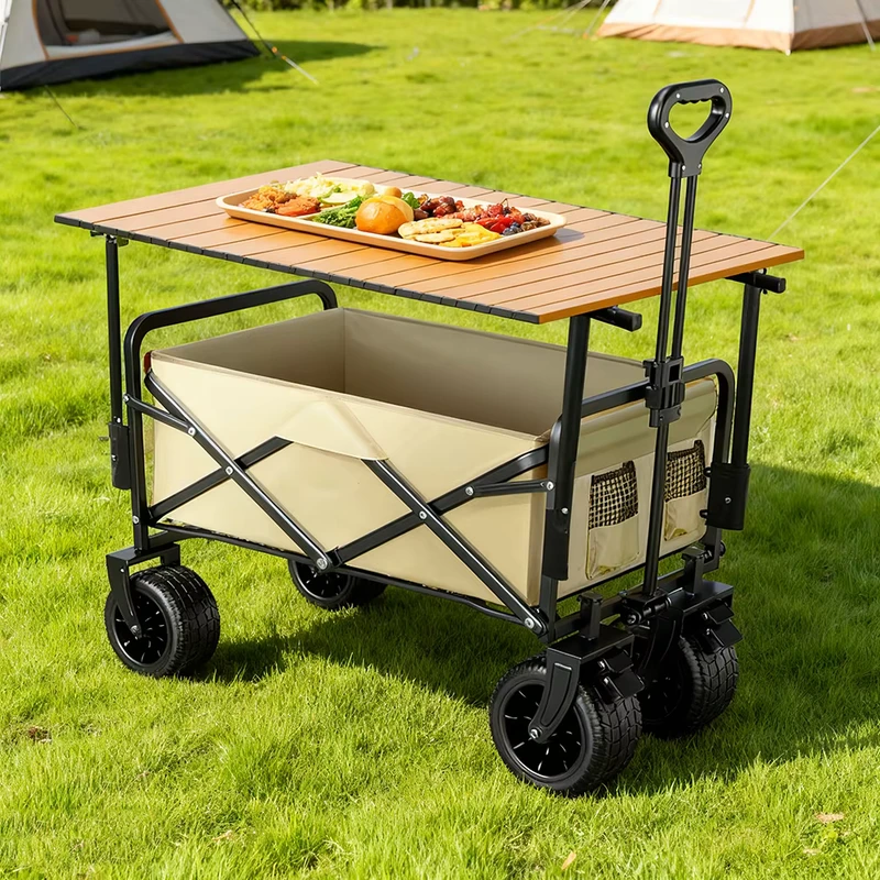 Reclining Folding Mobile Shopping Express Delivery Cart Trolley Metal 200kg Load Camping Car Telescopic Handle Tools