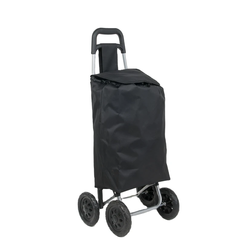 Recycle Multifunctional Big Wheel Shopping Trolley 4 Wheels Shopping Carts Manufacture