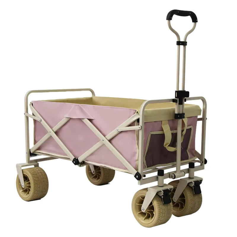Reinforced Frame Outdoor Folding Camping Wagon Load Bearing Cart