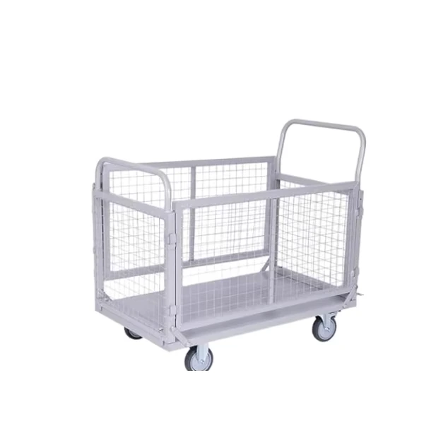 Reinforced Load-bearing Durable Quick-Fold Portable Space-Efficient Stackable Logistics Trolley