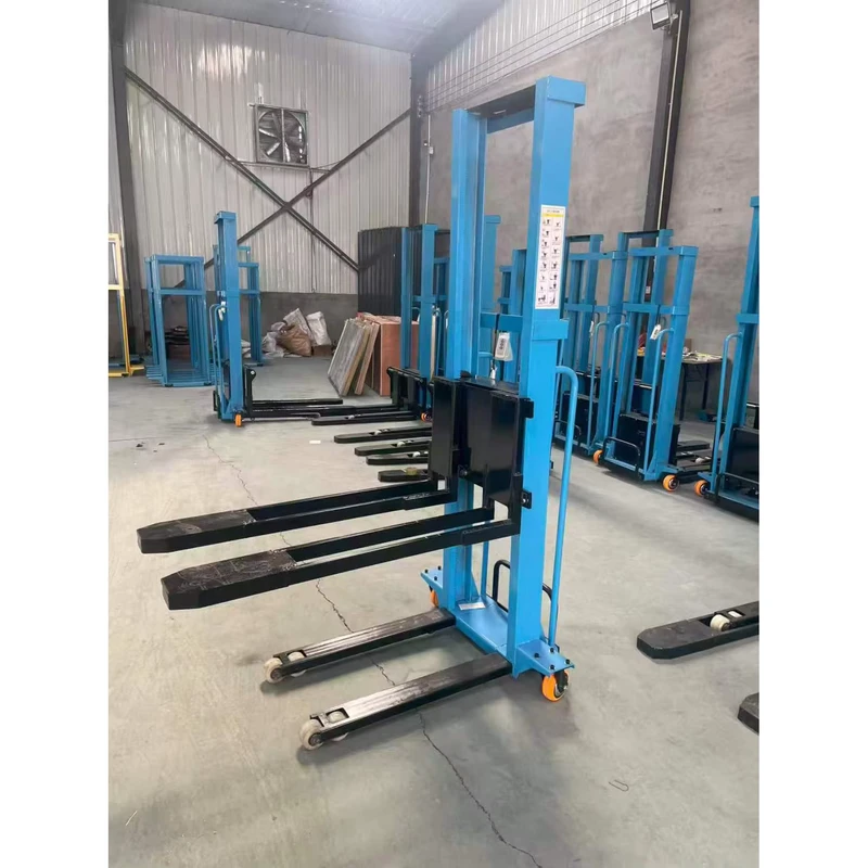 Remote Control Self Loading Portable Semi Electric Stacker Lifting Trolley 800kg 1000kg for Brick Factory Handling