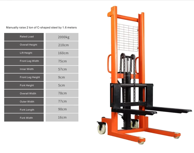 Remote Control Truck Mounted Manual C steel 2t 1.6m Steel Pallet Self Loading Lifting Forklift Electric Stacker