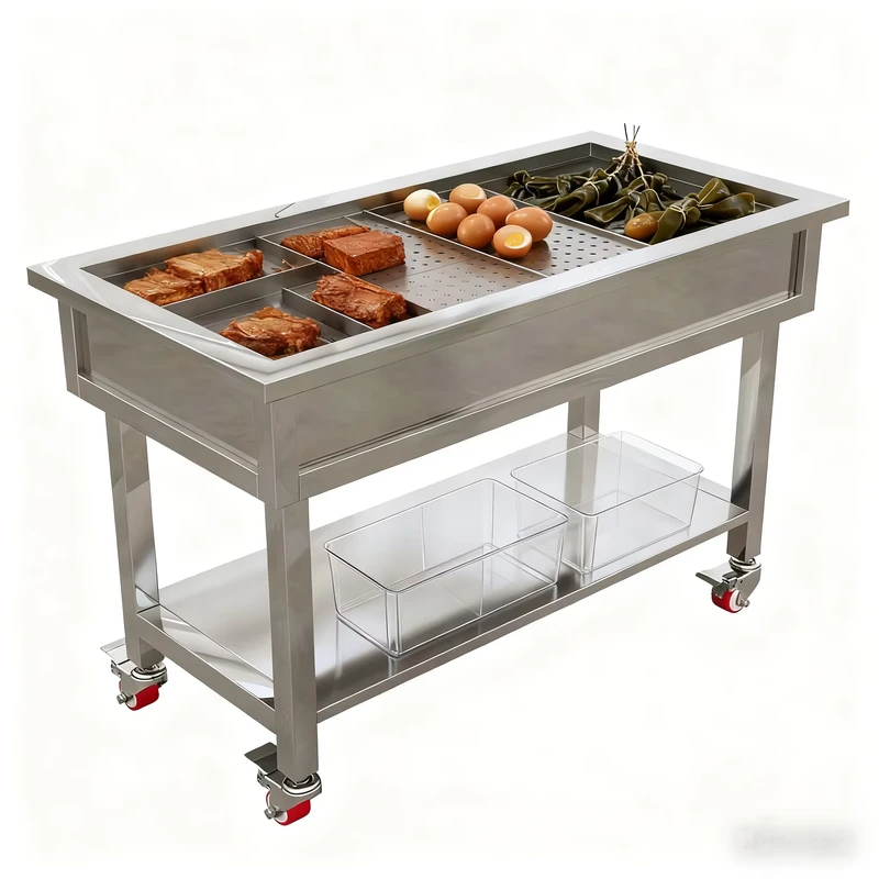 Removable Braising Draining Basket 304 Stainless Steel Silver Picking Cart From Guangxi for Easier Cleaning