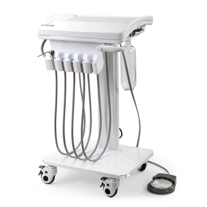 Removable Cart Animal Teeth Cleaning Mobile Unit With Suction Portable Veterinary Dental Unit