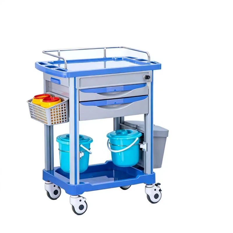 Rescue Vehicle Medical Thickened ABS Anesthesia Medicine Box Treatment Cart Delivering Medicine Multi Function Durable Hotel 4