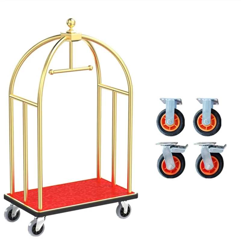 Restaurant Baggage Service Carts Hotel Luggage Bellman Trolley Hospital Garden Multi functional Movable Luggage Trolley Cart