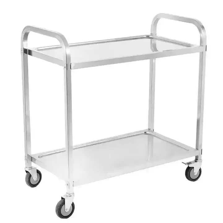 Restaurant Car Utility Cart Commercial Weight Capacity Stainless Steel Heavy Duty Food Service Kitchen Car Utility Cart