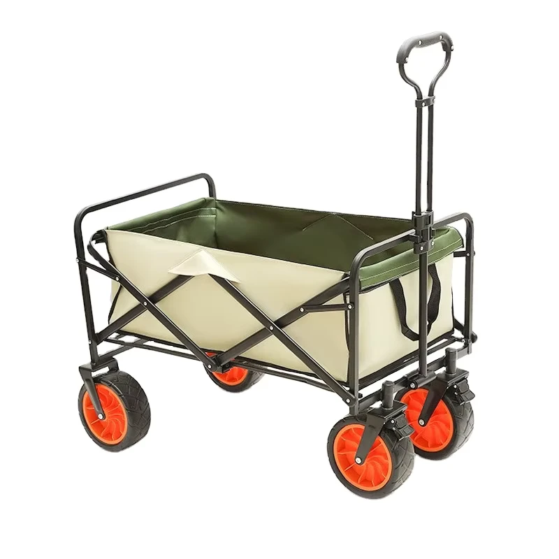 Retractable Collapsible Folding Wagon Garden Transporting Camping Cart Beach Trolley Wagon Folding Hand Carts Trolleys