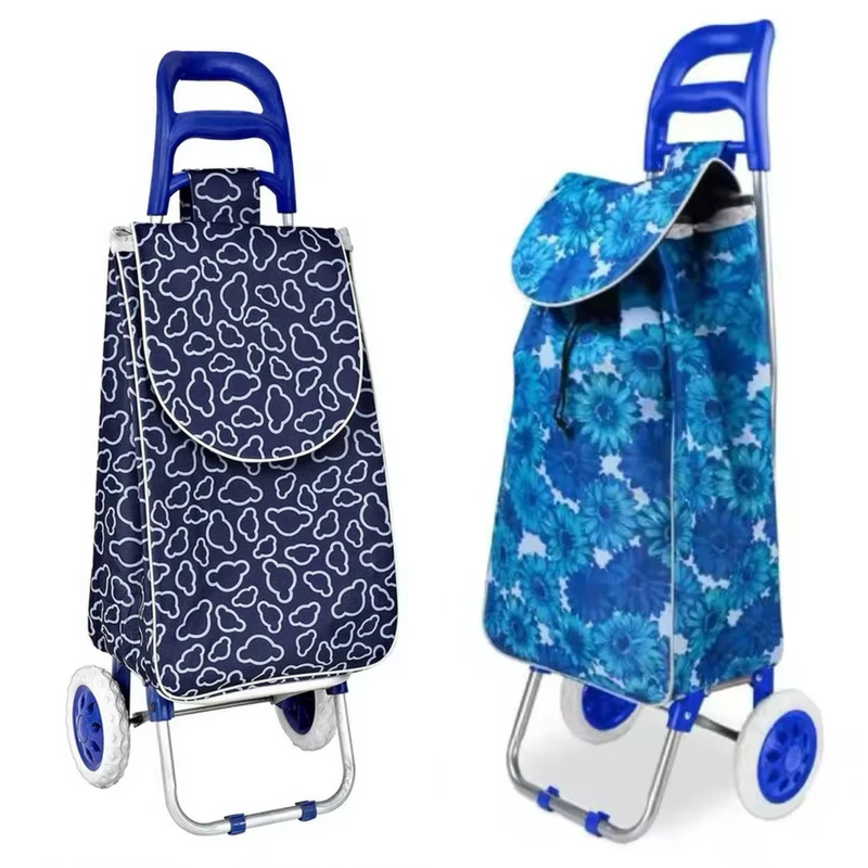Reusable Folding Shopping Trolley on Wheels Grocery Trolley Shopping Cart