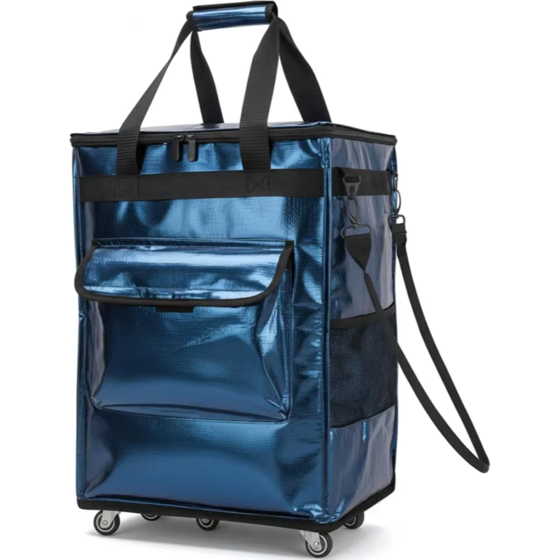 Reusable Grocery Bags on Wheels Rolling Tote Bag Shopping Trolley Large Backpack Shopping Carts for Groceries
