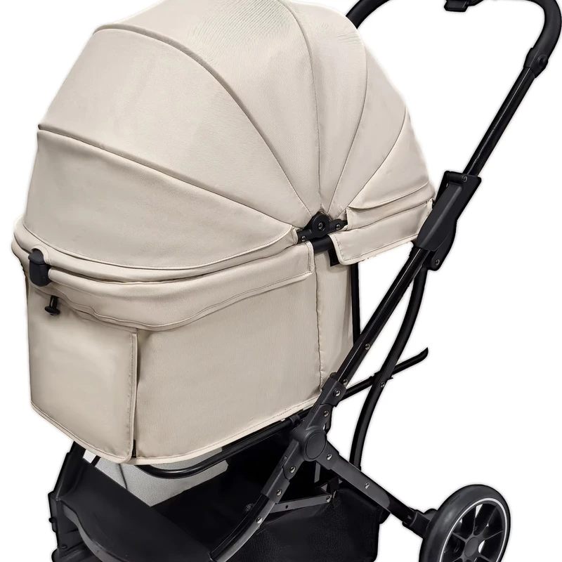 Reusable Pet Stroller for Medium and Large Dogs One Hand Auto Folding with Breathable Mesh Windows Trolley for One Dog