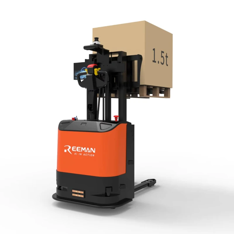 Robot Unmanned Electric Forklift for Warehouse Storage 15t Capacity Automatic Stacking 4M Lifting Height