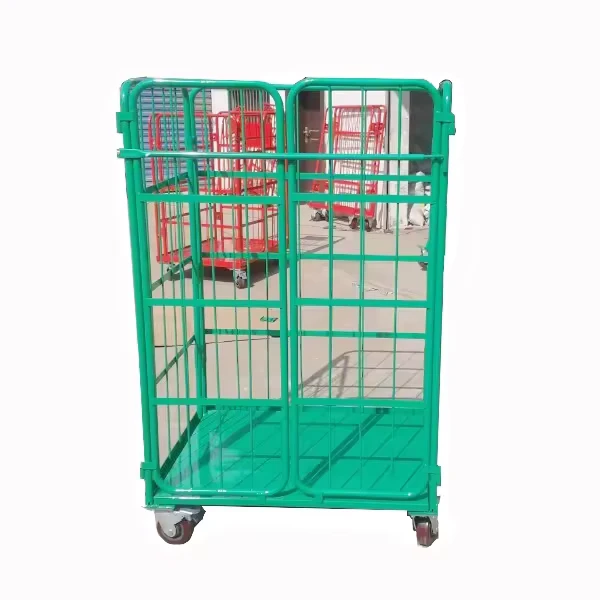 Roll Cage Pallet Trolley Customized Folding Shopping Cart High Quality Warehouse Safety Supermarket Cargo Storage Metal