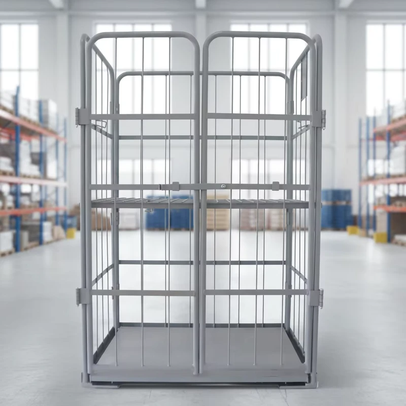 Roll Container 1200x1000x1800 Large Steel Cage Trolley for Warehouse Storage