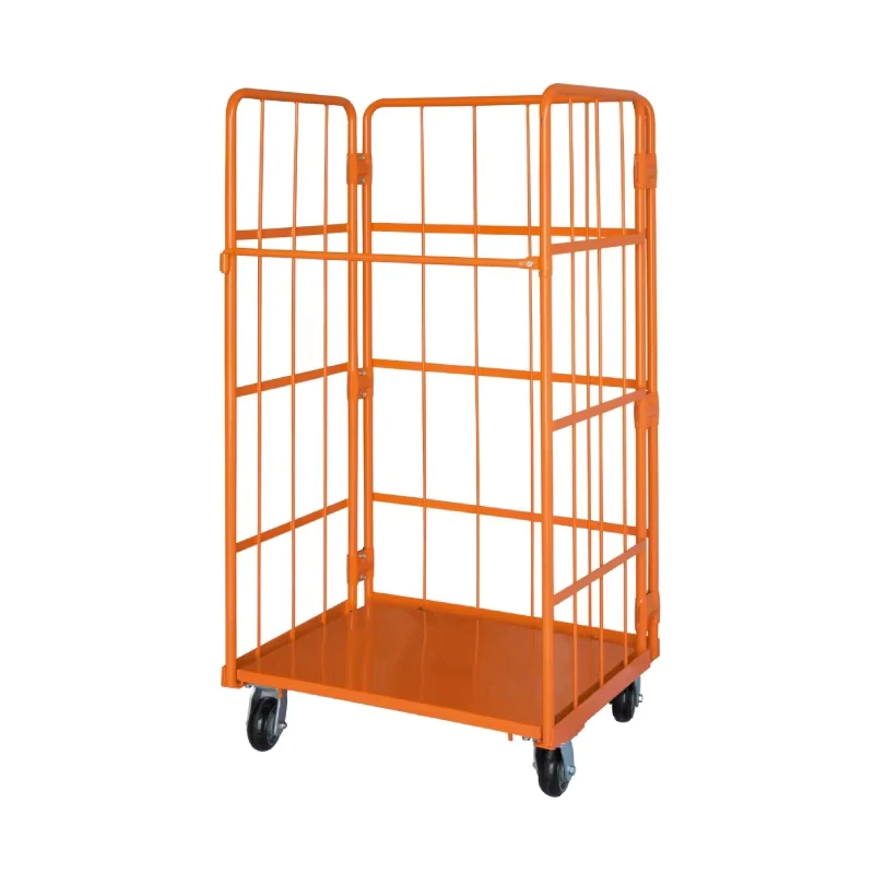 Roll Container Heavy Duty with Smooth Caster Collapsible with Detachable Shelves Zinc Plated and Powder Coated Sturdy Structure