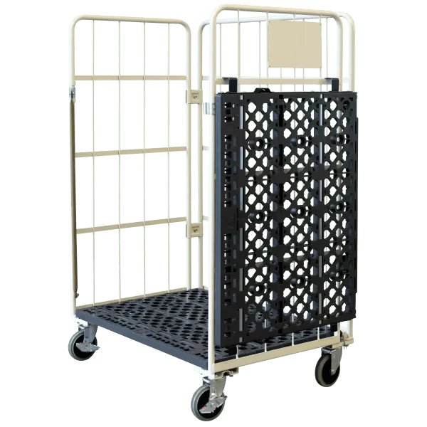 Roll Container Trolley Warehouse Metal Heavy Duty Four Wheels Steel Roll Cage Linen Cart