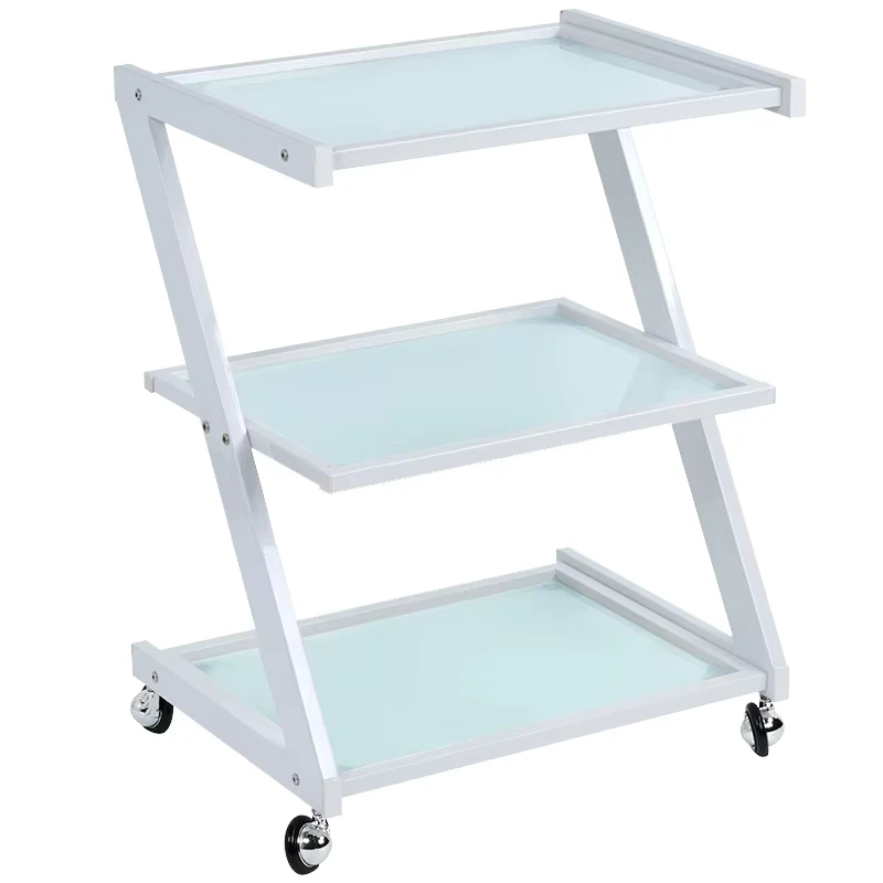 Rolling Aluminum Medical Salon Station Instrument Tray Spa Barber Hairdressing Hair Color Cart