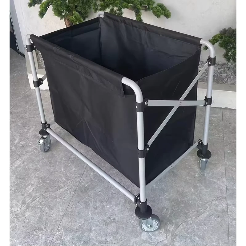 Room Commercial Cleaning Service Equipment for Hotel Restaurant Supplies Housekeeping Janitor Linen Trolley Laundry Trolley