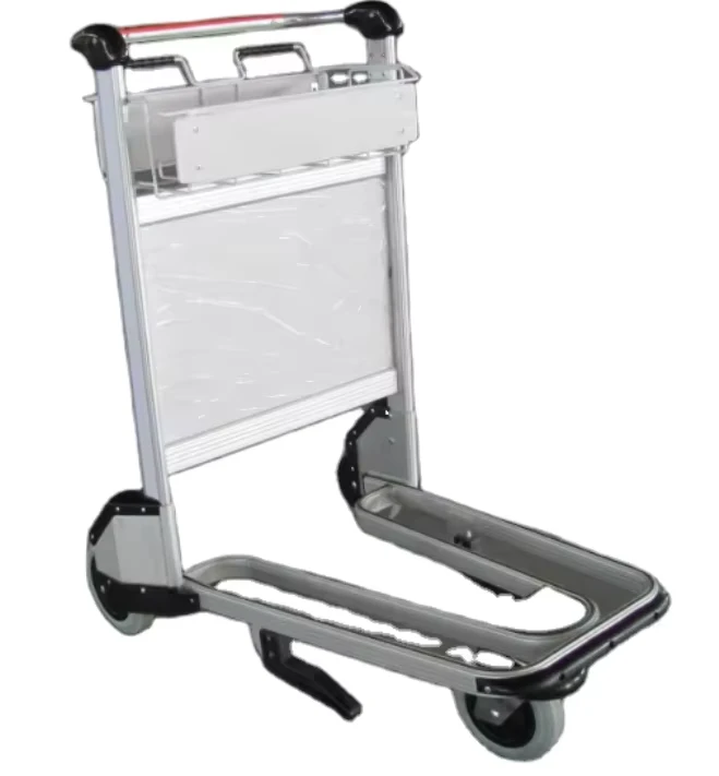 Running Smoothly Noiseless Aluminum Alloy Luggage Baggage Airport Trolley Cart with Hand Automatic Brake