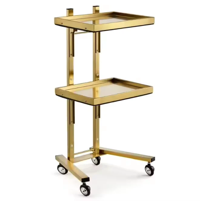 S.W Hair Salon Trolley with Wheels for Barber Shop Beauty Salon Tray Cart Hair Station Equipment Furniture