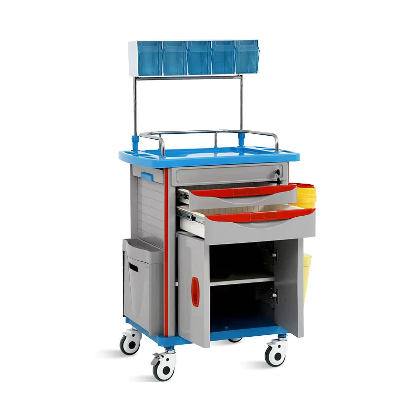 SKR051 AT750 Emergency Hospital Furniture ABS Multifunction Medicine Medical Cart