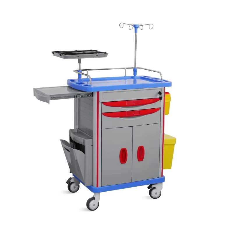 SKR051 ET750 Hospital ABS Double Door Anaesthesia Emergency Medicine Medical Trolley