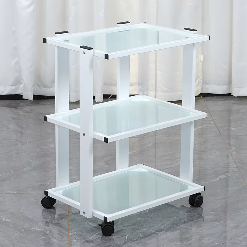 SPA Furniture Salon Trolley Beauty Cart 3 Tier Glass Metal Salon Beauty Salon Trolley Cart