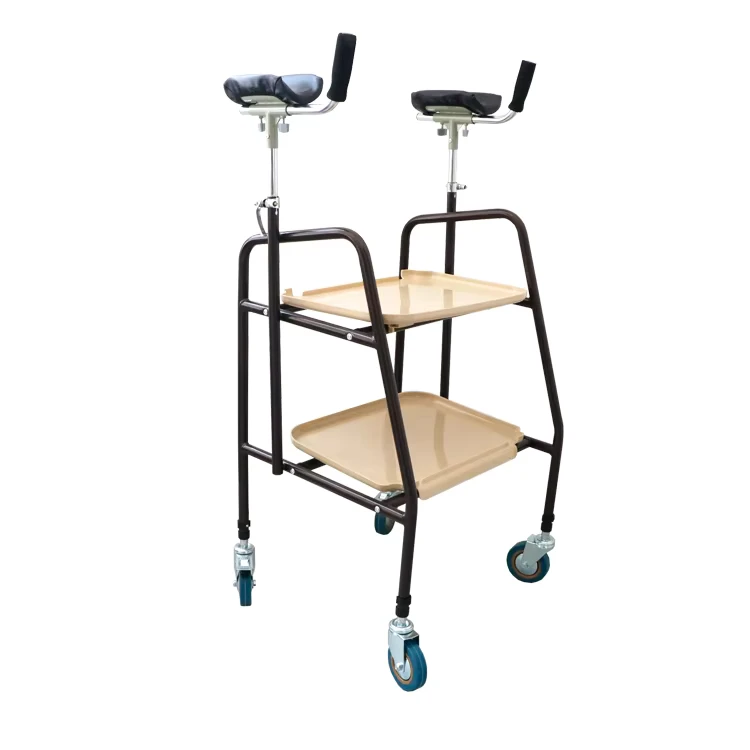 SUNCARE Direct Factory New Design Stainless Steel Household Adults Height Adjustable Mobile Kitchen Trolley Walker