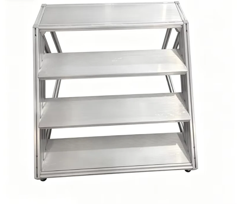 Safe Warehouse High Access Picking Heavy Duty Aluminum Rolling Step Stairs Stool Mobile Picking Cart