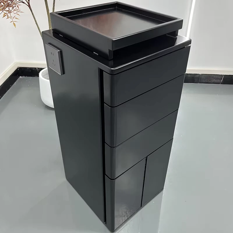 Salon Beauty Cart Rolling Trolley Storage Locker with Drawer Barbershop Tool Cabinet Stainless Steel Hair Salon Tool Cabinet