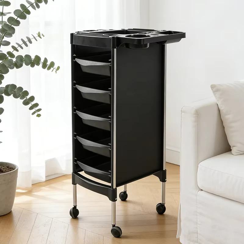 Salon Furniture Hair Trolley Modern 360 Rotation Hair Salon Trolley Cart