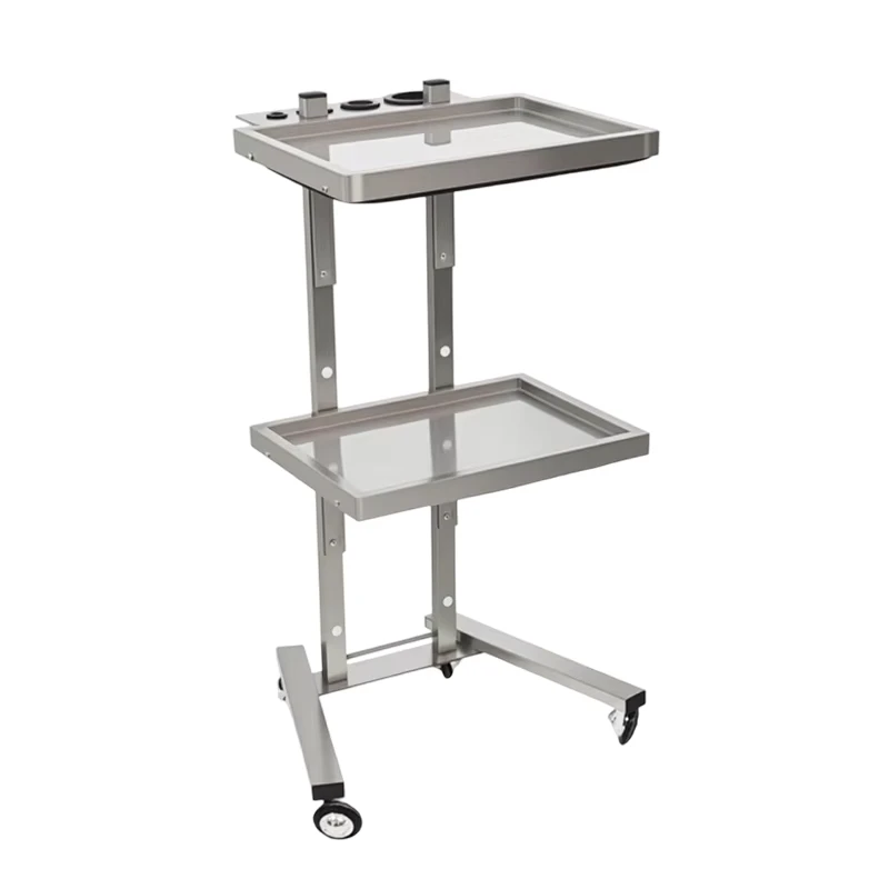 Salon Tool Trolley on Wheels Rolling Hand Cart Hair Salon Working Trolley Salon Trolley Rolling Storage Cart