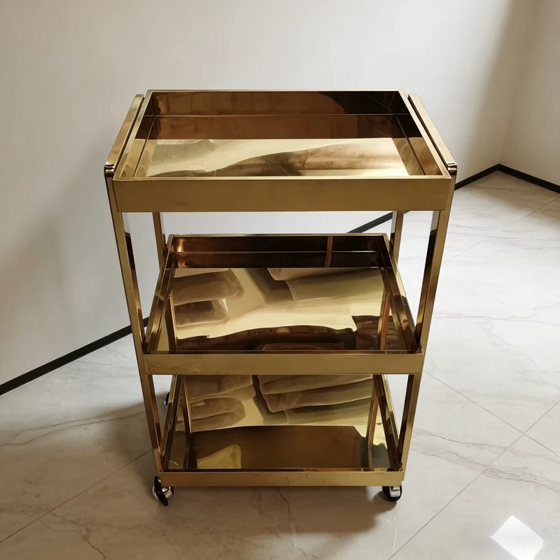 Salon Trolley Cart Rolling Beauty Storage Organizer Multifunctional Portable Spa Barber Hair Nail Tool Rack With Wheels