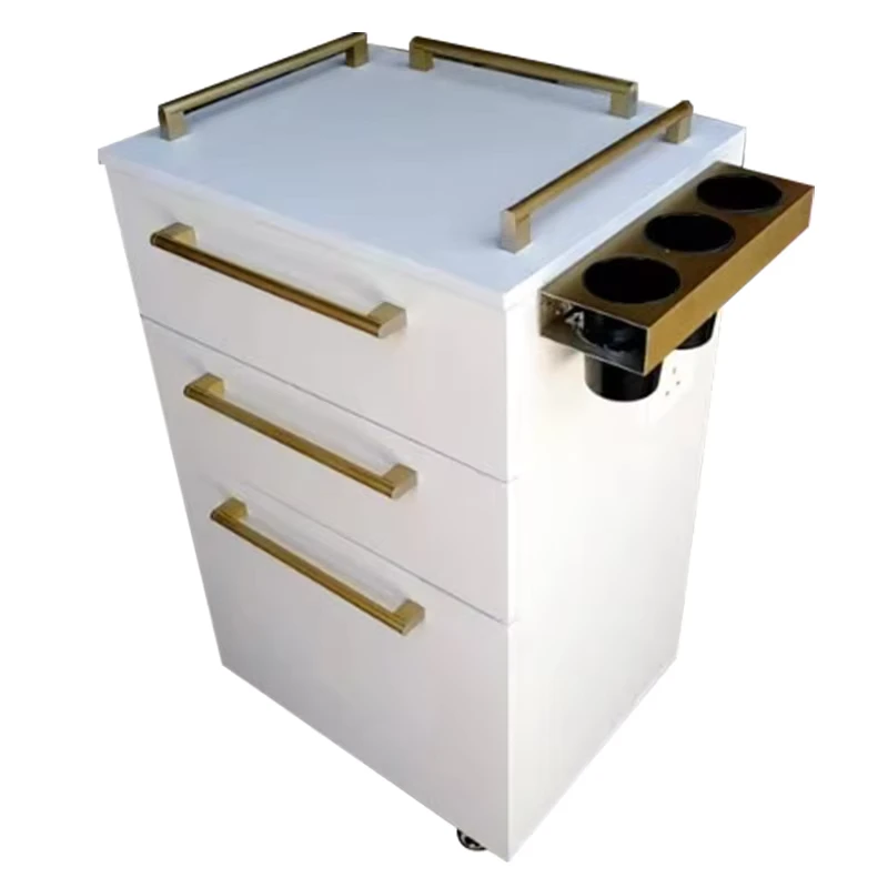 Salon Trolley Luxury Morden Salon Equipment Salon Furniture Adjustable Barbershop Contemporary Optional Carton Metallic Glass