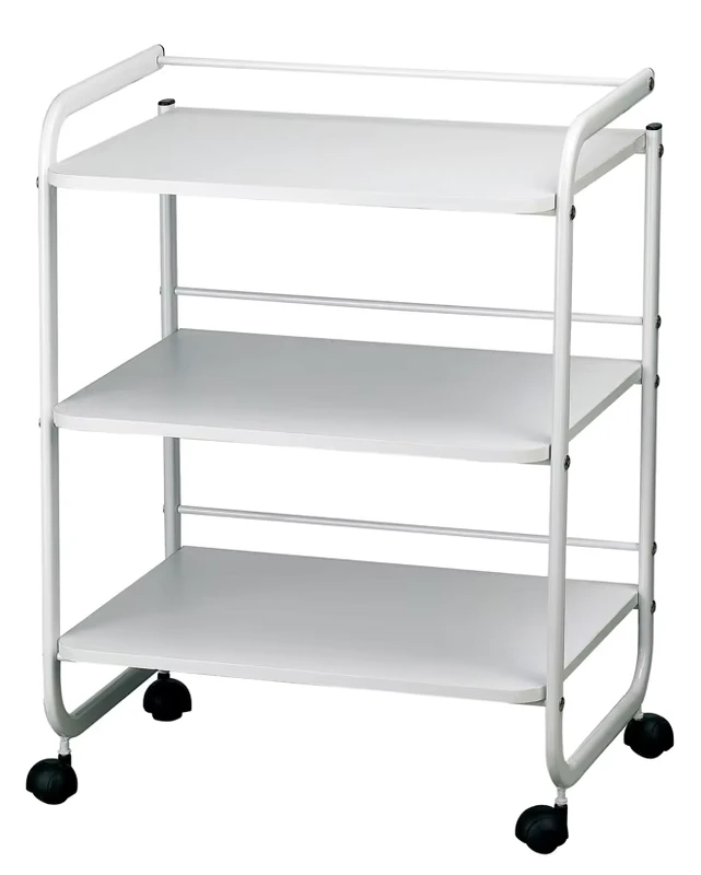 Salon Trolley with 3 Shelves Beauty Trolley for Hospital