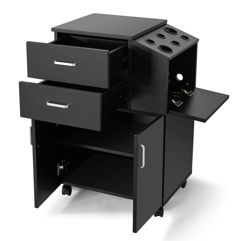 Save Things Storage Black Barber Shop Salon Equipment Hair Salon Trolley Cart