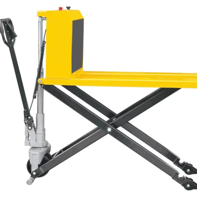 Scissor Forks Electric Lifting Pallets 1000kg Lightweight Electric Pallet Truck