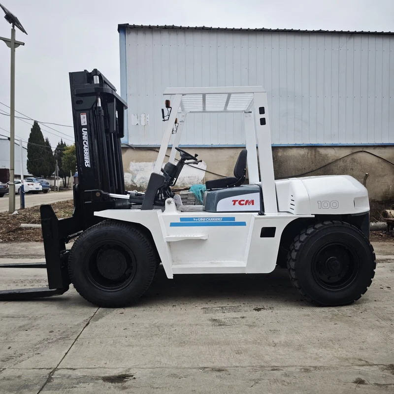 Second Hand Heavy Duty Diesel Forklift Truck Used TCM FD100 10Ton Forklift for Sale High Quality