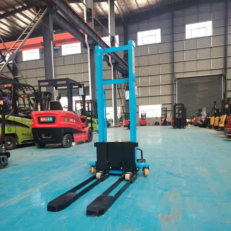 Self Loading Forklift Hydraulic Forklift Electric Lifter Pallet Stacker Lifting Height 1.6M Self Loading Stacker