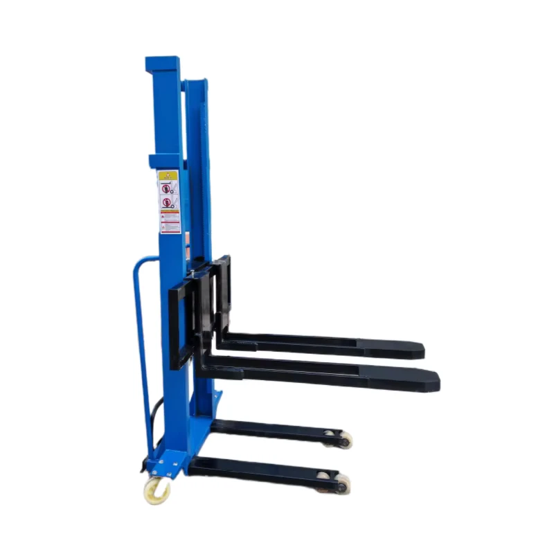 Self Loading Semi Automatic Pallet Stacker Folk Lift for Restaurants Machinery Repair Shops Printing Forklift Attachments