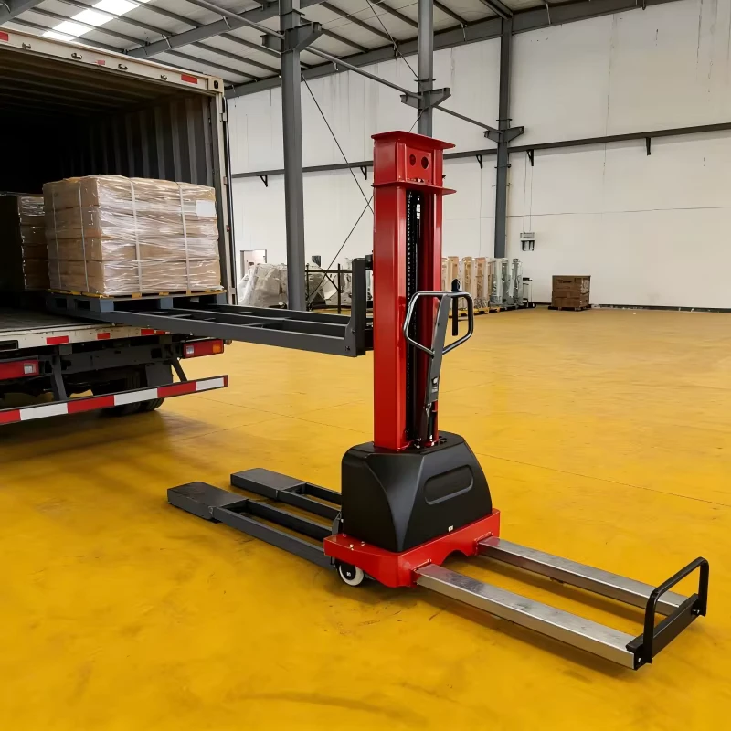 Self Loading Stacker Electric 500KG 1000KG Manual Hand Mini Stacker Forklift Truck Mounted Forklift