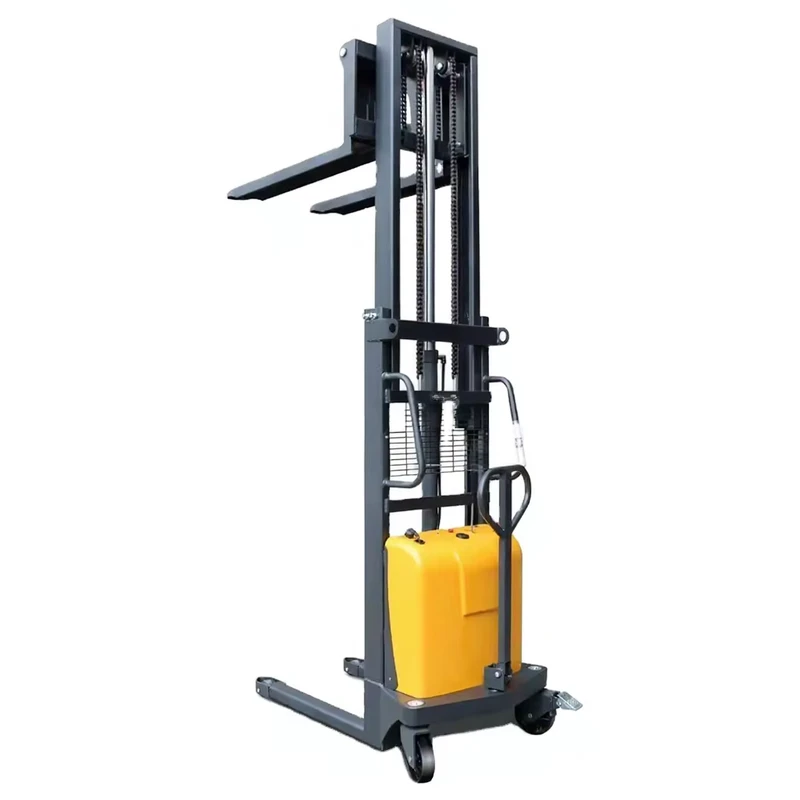 Semi Electric Forklift 2ton Stacker Walking Lift Loading and Unloading Walking Stacker