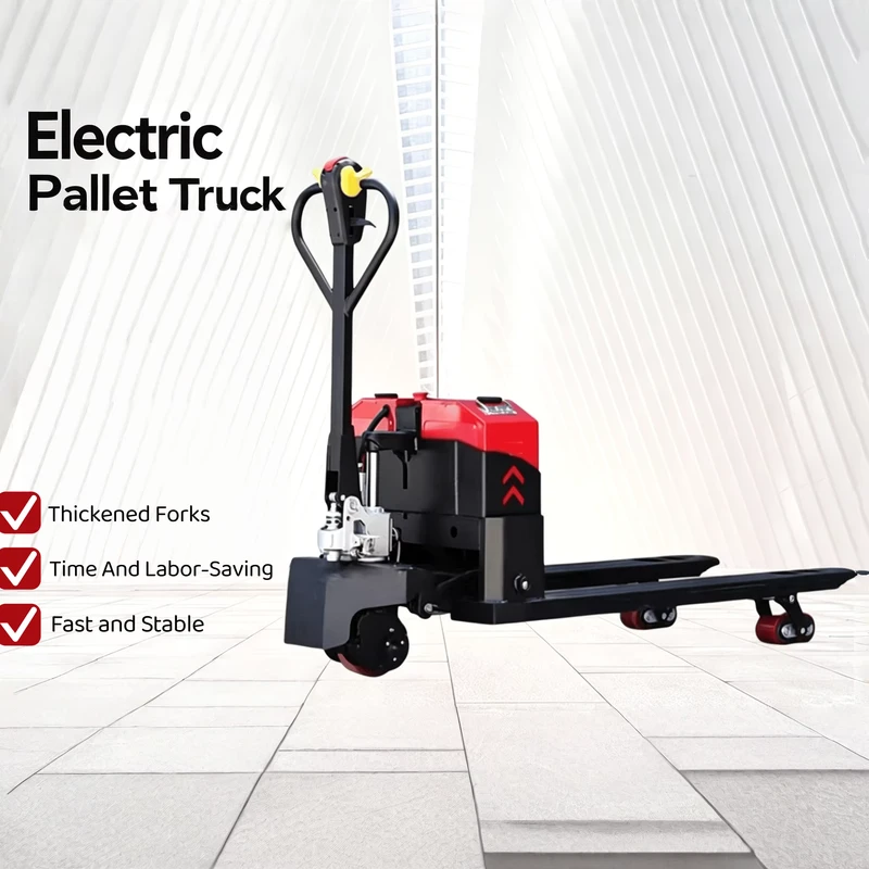 Semi Electric Pallet Truck 1500kg 2000kg Load Capacity Warehouse Electric Pallet Jack for Logistics Goods Transport