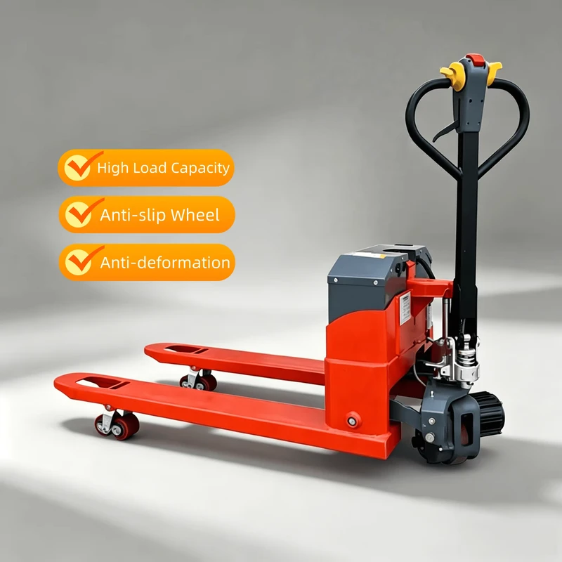 Semi Electric Pallet Truck Electric Forklift 2000kg-5000kg Load Capacity 550/685mm Fork Width Pallet Jack