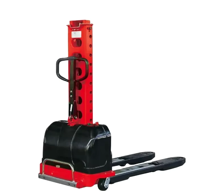Semi Electric Portable Self Loading Pallet Lift Manual Stacker Forklift