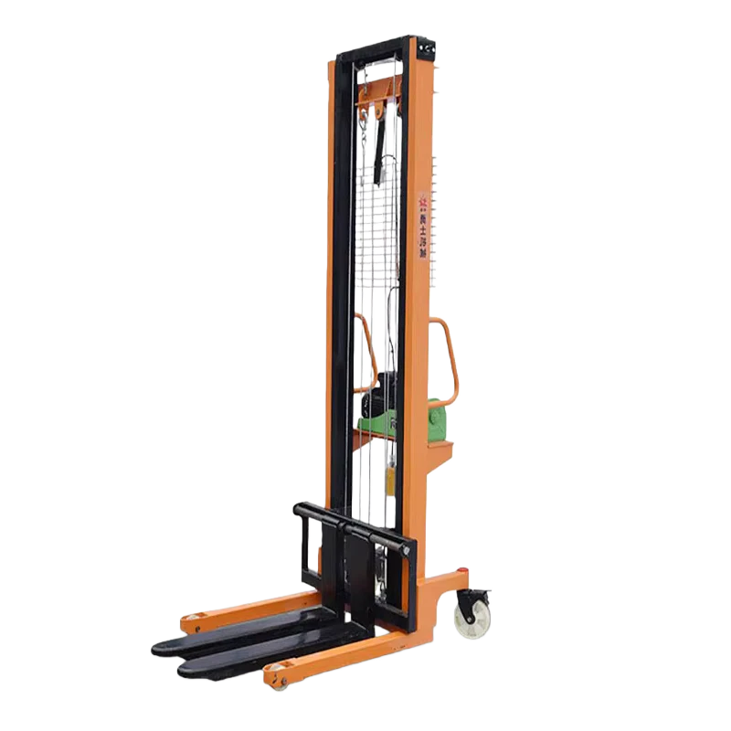 Semi-Electric Self-Loading Pallet Stacker Forklift for Logistics & Construction